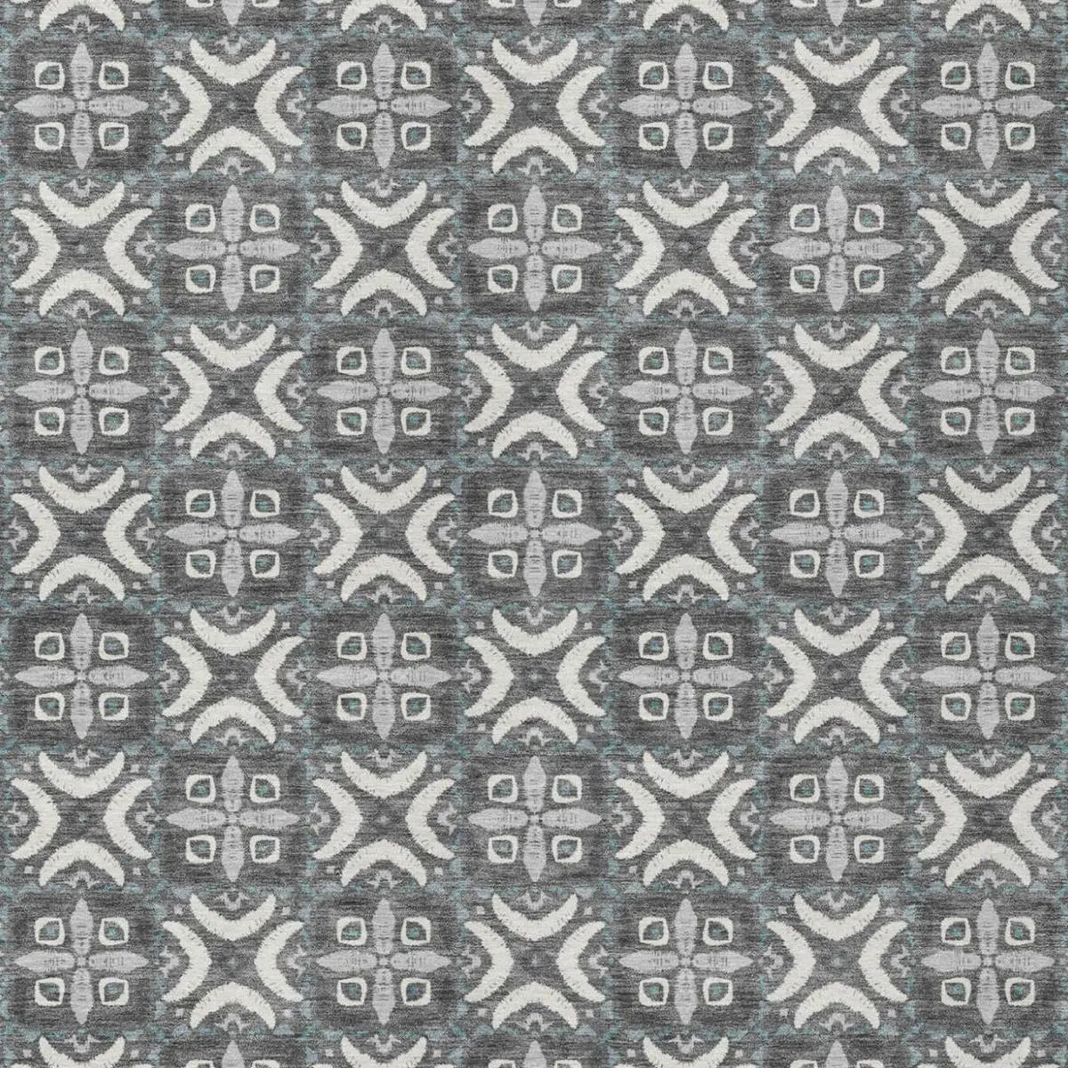 3' X 5' Gray And Graphite Geometric Washable Indoor Outdoor Area Rug Homeroots Outdoor
