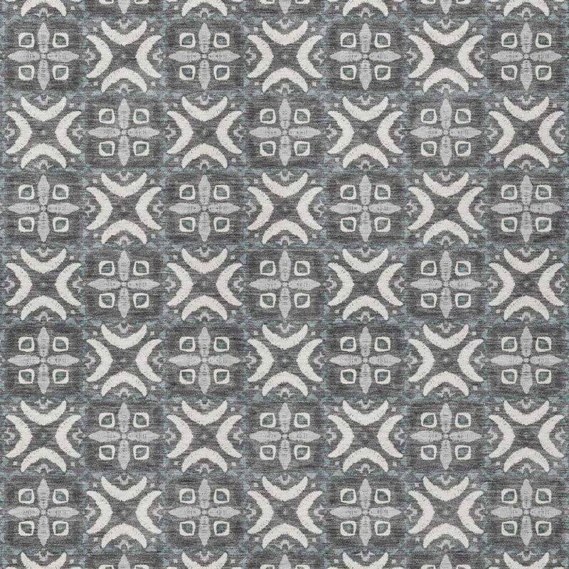 3' X 5' Gray And Graphite Geometric Washable Indoor Outdoor Area Rug Homeroots Outdoor