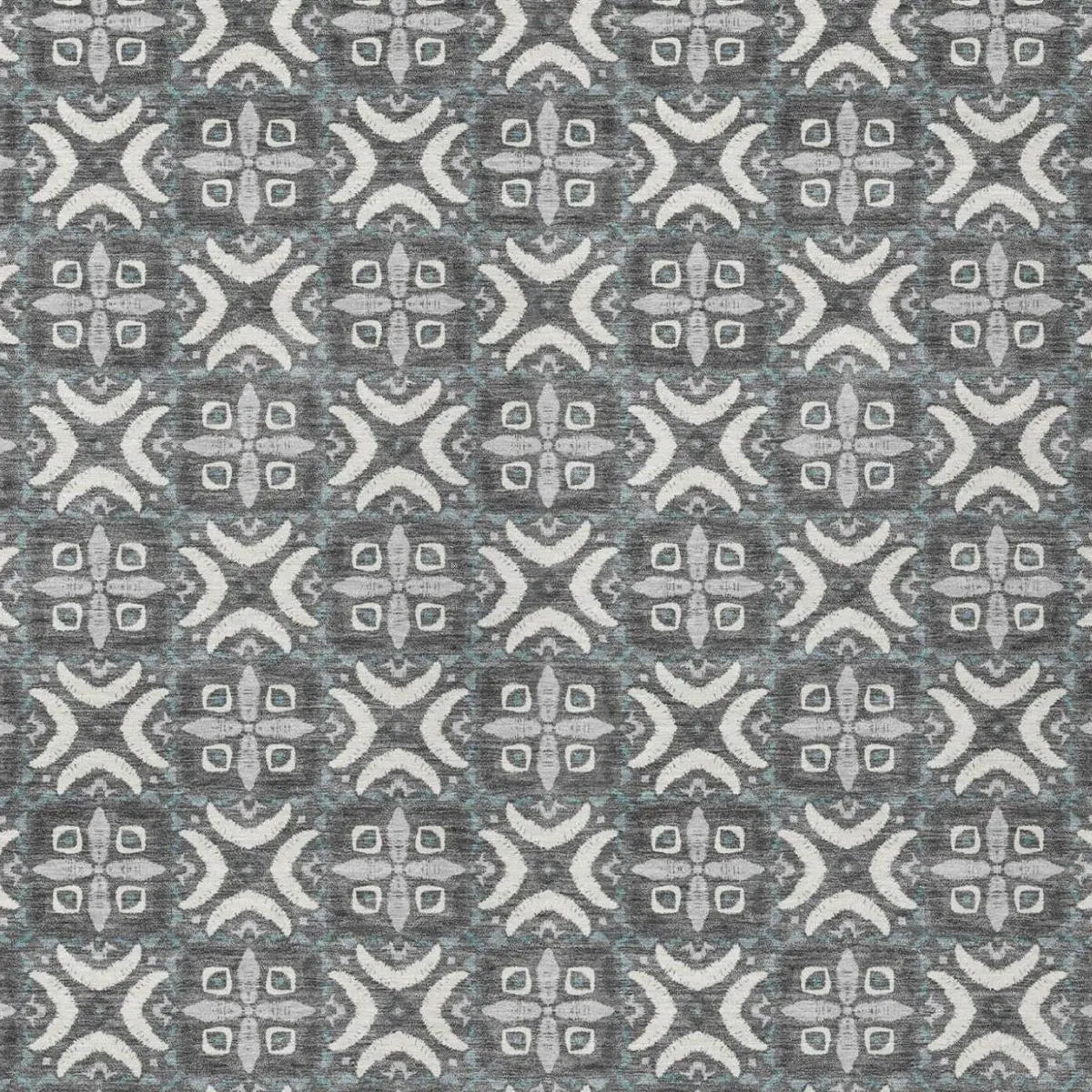 3' X 5' Gray And Graphite Geometric Washable Indoor Outdoor Area Rug Homeroots Outdoor