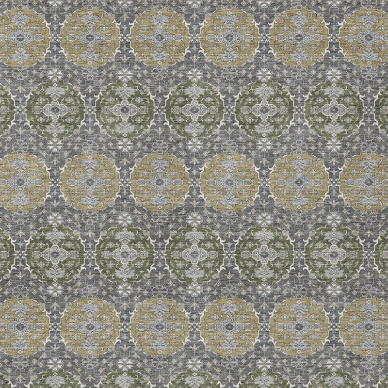 3' X 5' Gray And Graphite Striped Washable Indoor Outdoor Area Rug Homeroots Outdoor