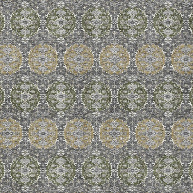 3' X 5' Gray And Graphite Striped Washable Indoor Outdoor Area Rug Homeroots Outdoor