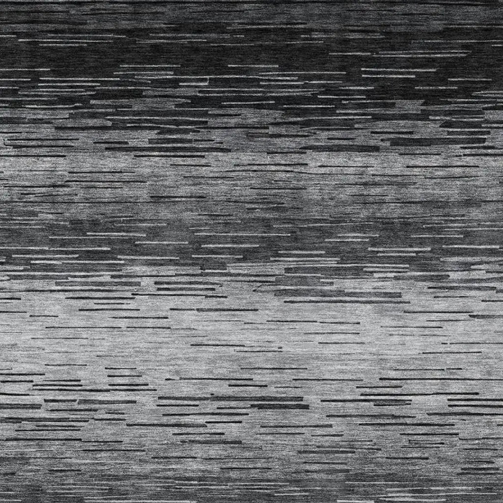 3' X 5' Gray And Graphite Striped Washable Indoor Outdoor Area Rug Homeroots Outdoor