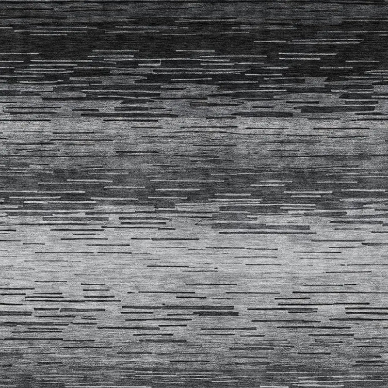 3' X 5' Gray And Graphite Striped Washable Indoor Outdoor Area Rug Homeroots Outdoor