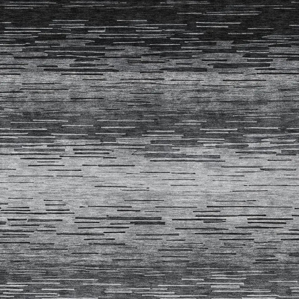 3' X 5' Gray And Graphite Striped Washable Indoor Outdoor Area Rug Homeroots Outdoor