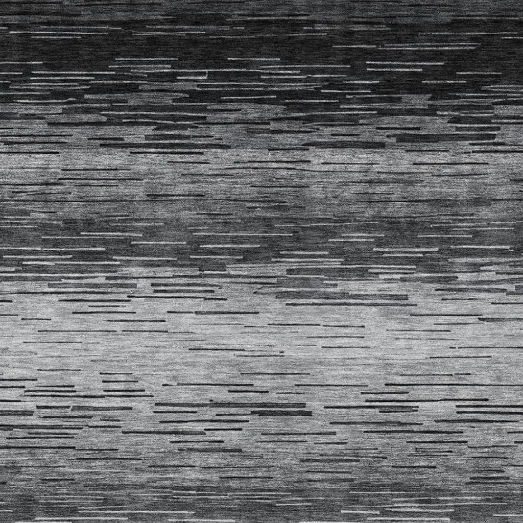 3' X 5' Gray And Graphite Striped Washable Indoor Outdoor Area Rug Homeroots Outdoor