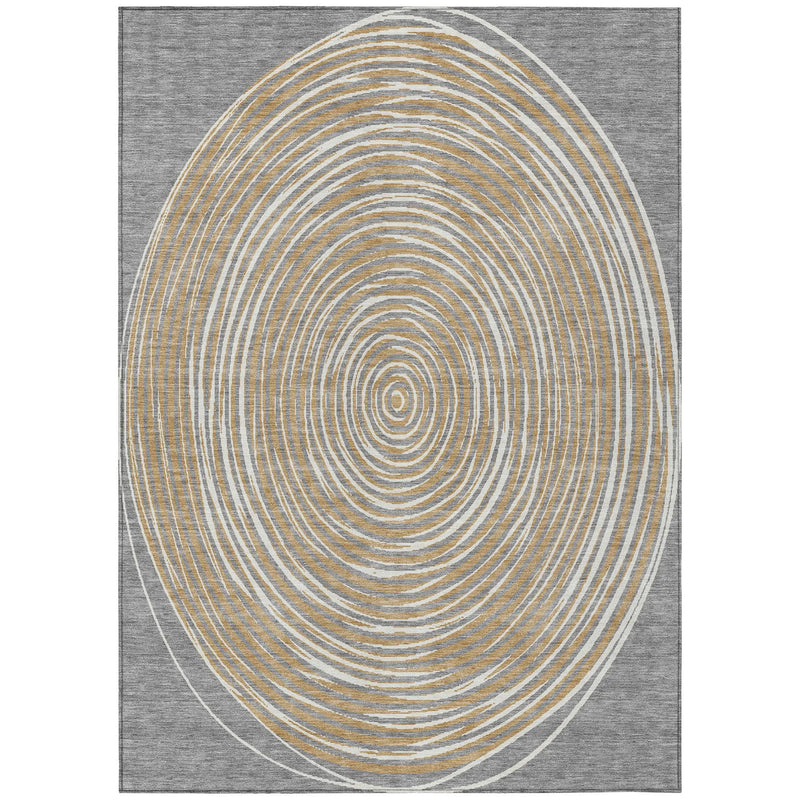 3' X 5' Gray And Ivory Geometric Washable Indoor Outdoor Area Rug Homeroots Outdoor