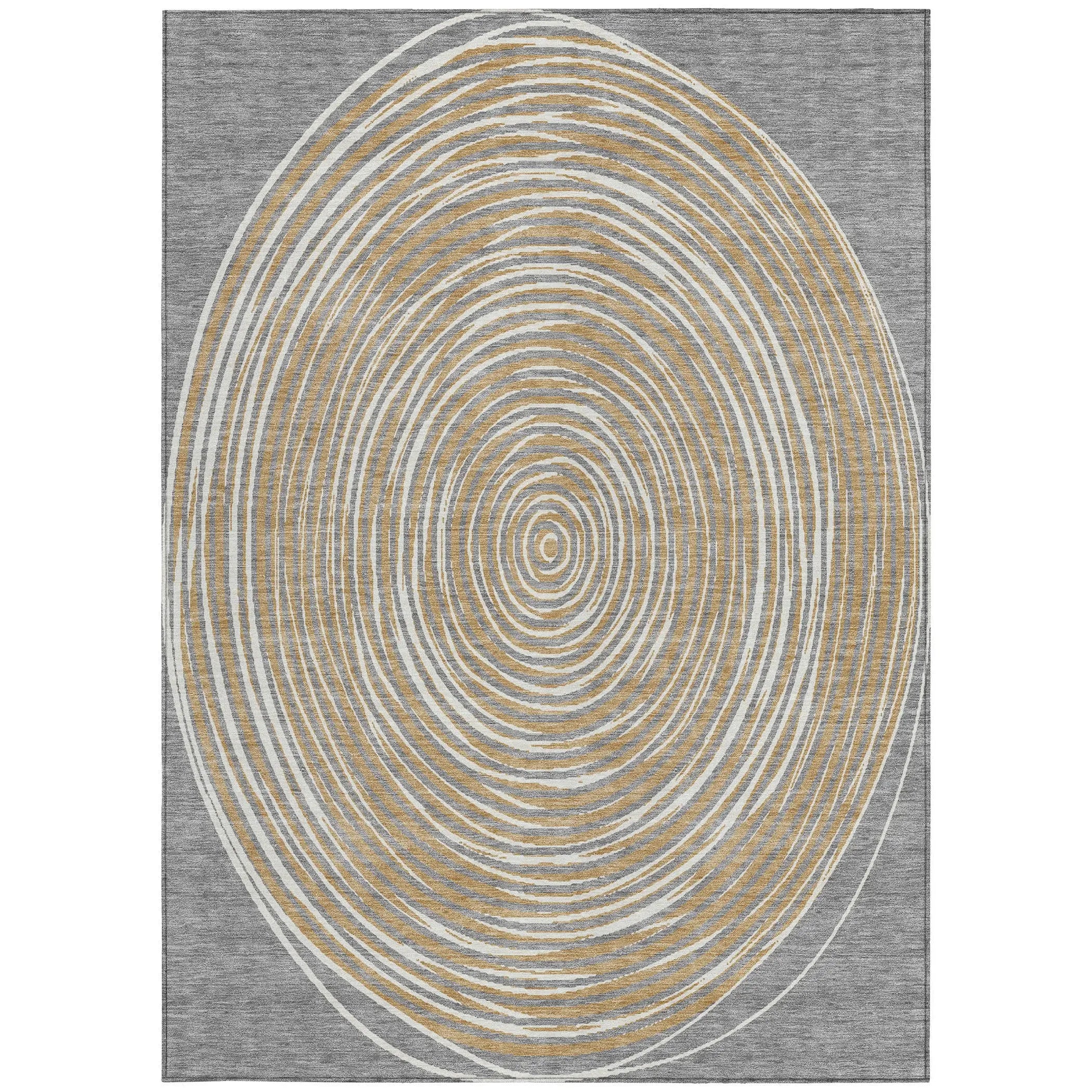 3' X 5' Gray And Ivory Geometric Washable Indoor Outdoor Area Rug Homeroots Outdoor