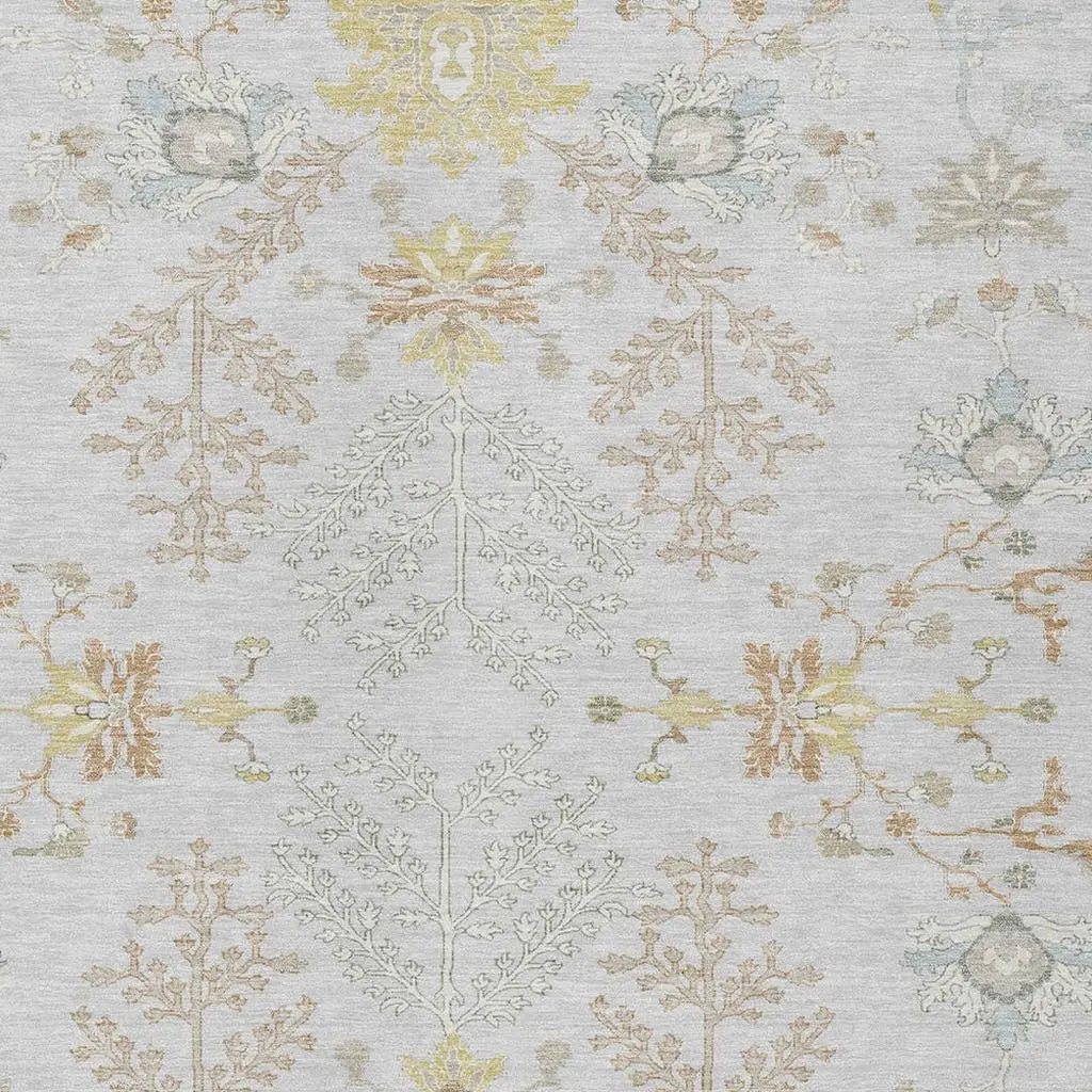 3' X 5' Gray And Ivory Oriental Washable Indoor Outdoor Area Rug Homeroots Outdoor