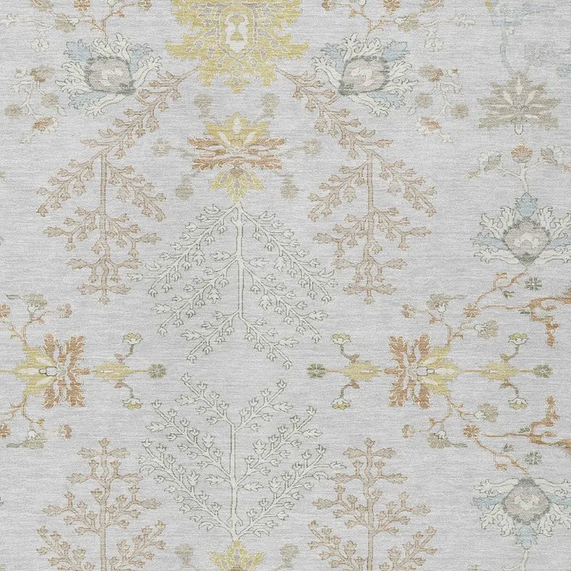 3' X 5' Gray And Ivory Oriental Washable Indoor Outdoor Area Rug Homeroots Outdoor