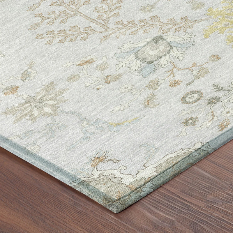 3' X 5' Gray And Ivory Oriental Washable Indoor Outdoor Area Rug Homeroots Outdoor
