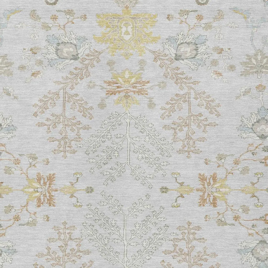 3' X 5' Gray And Ivory Oriental Washable Indoor Outdoor Area Rug Homeroots Outdoor