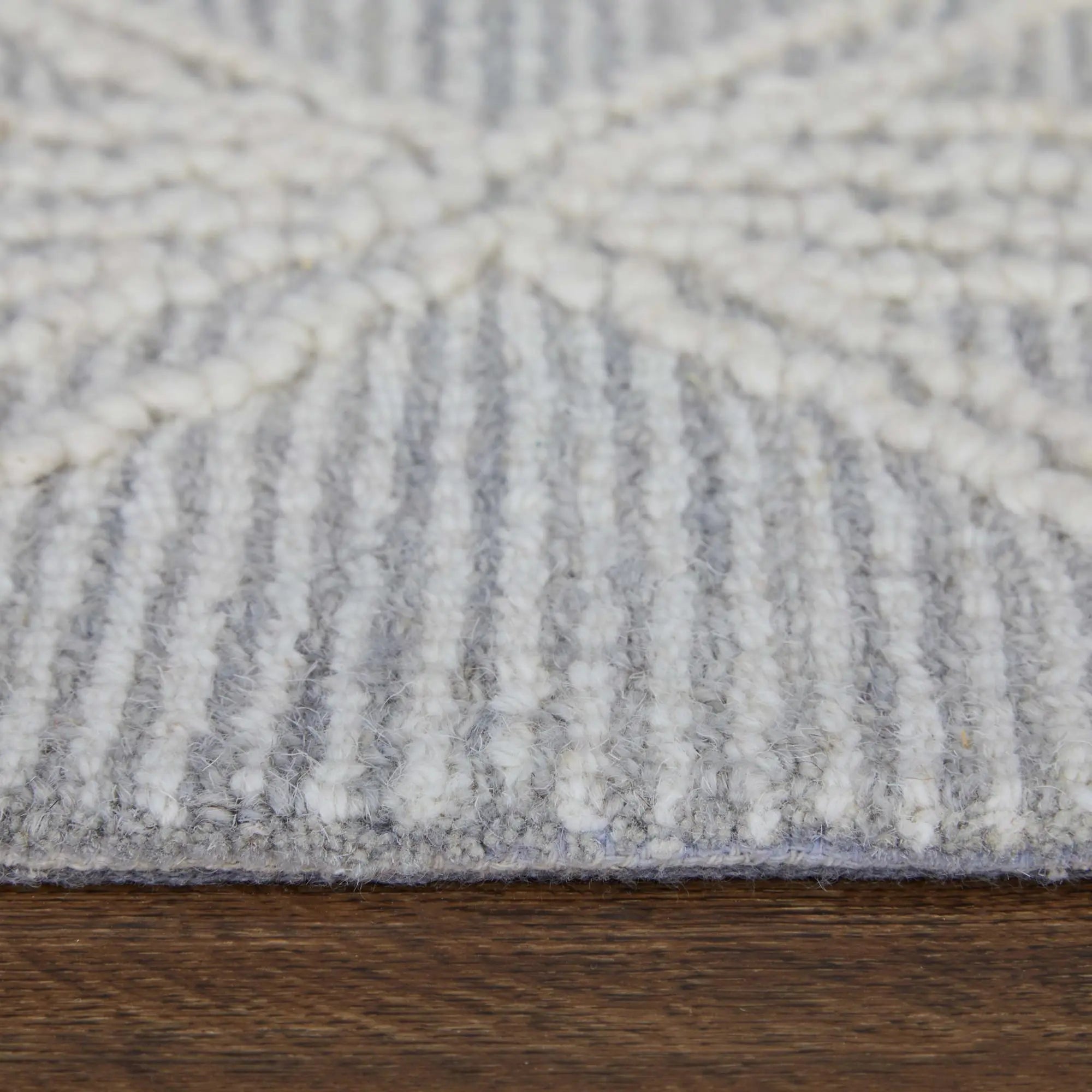 3' X 5' Gray And Ivory Wool Geometric Hand Tufted Area Rug Homeroots Home Decor