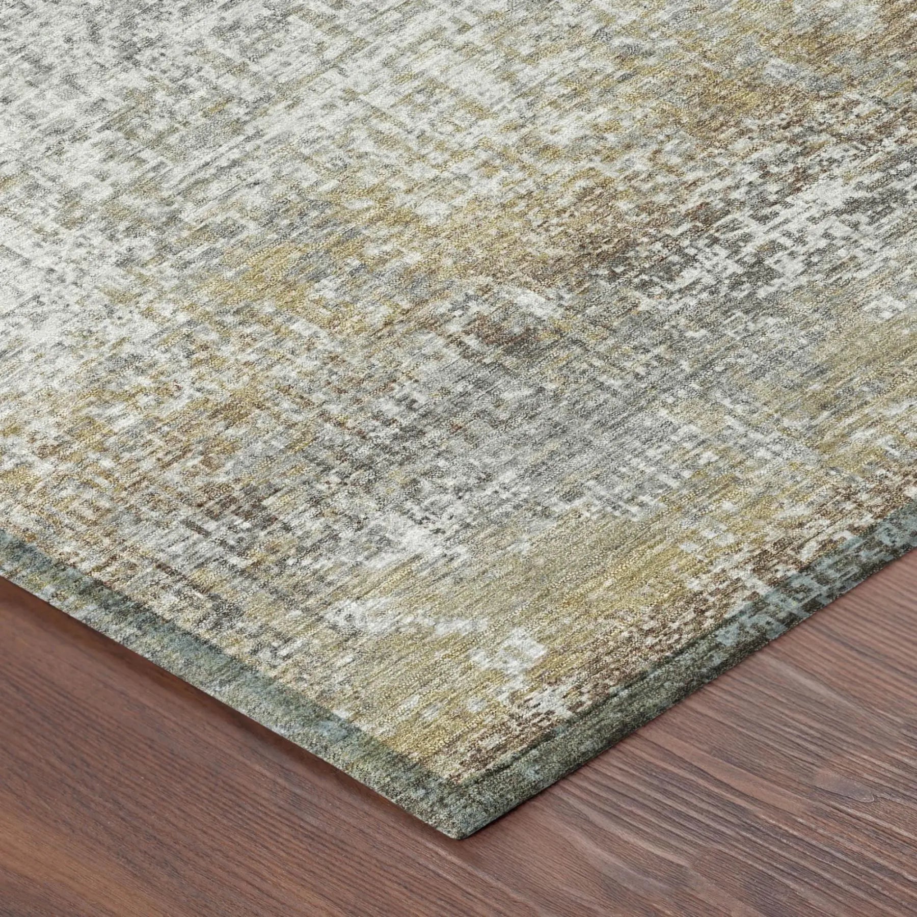 3' X 5' Gray And Khaki Abstract Washable Indoor Outdoor Area Rug Homeroots Outdoor
