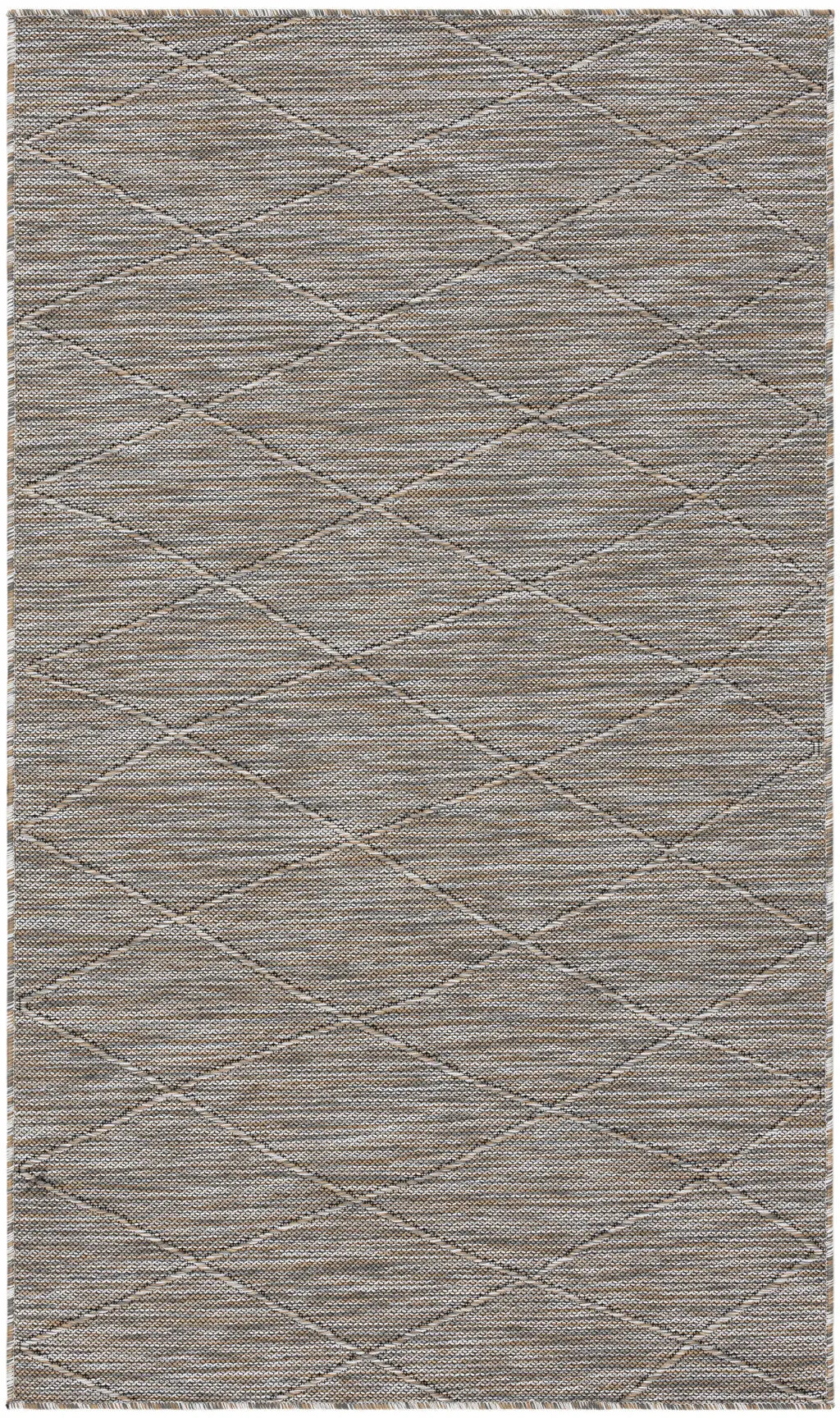 3' X 5' Gray And Light Gray Geometric Indoor Outdoor Area Rug Homeroots Outdoor