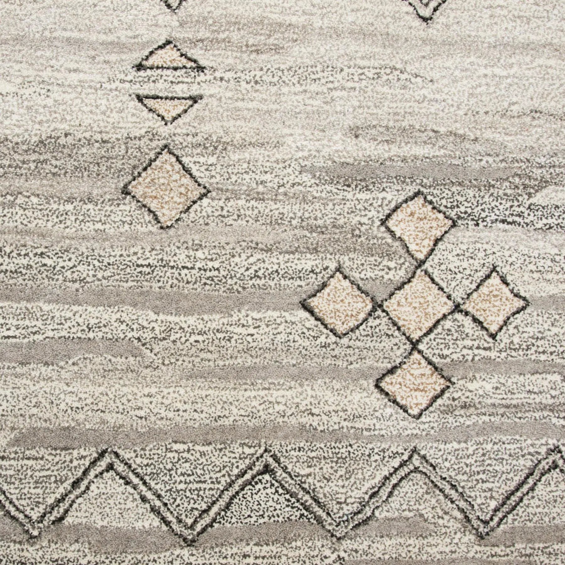 3' X 5' Gray And Natural Wool Tribal Hand Tufted Area Rug Homeroots Home Decor