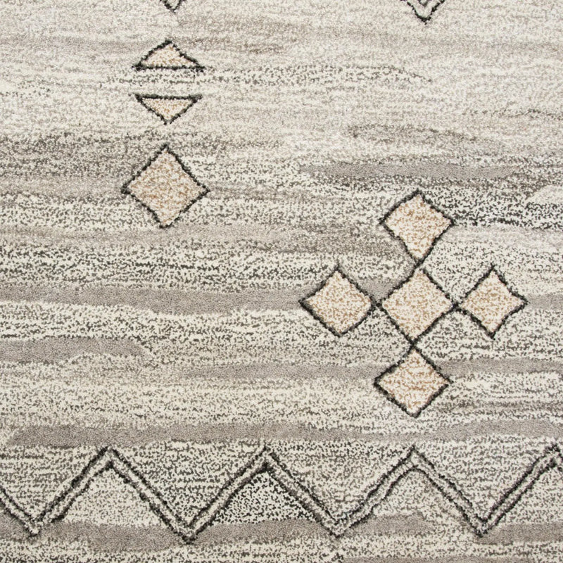 3' X 5' Gray And Natural Wool Tribal Hand Tufted Area Rug Homeroots Home Decor