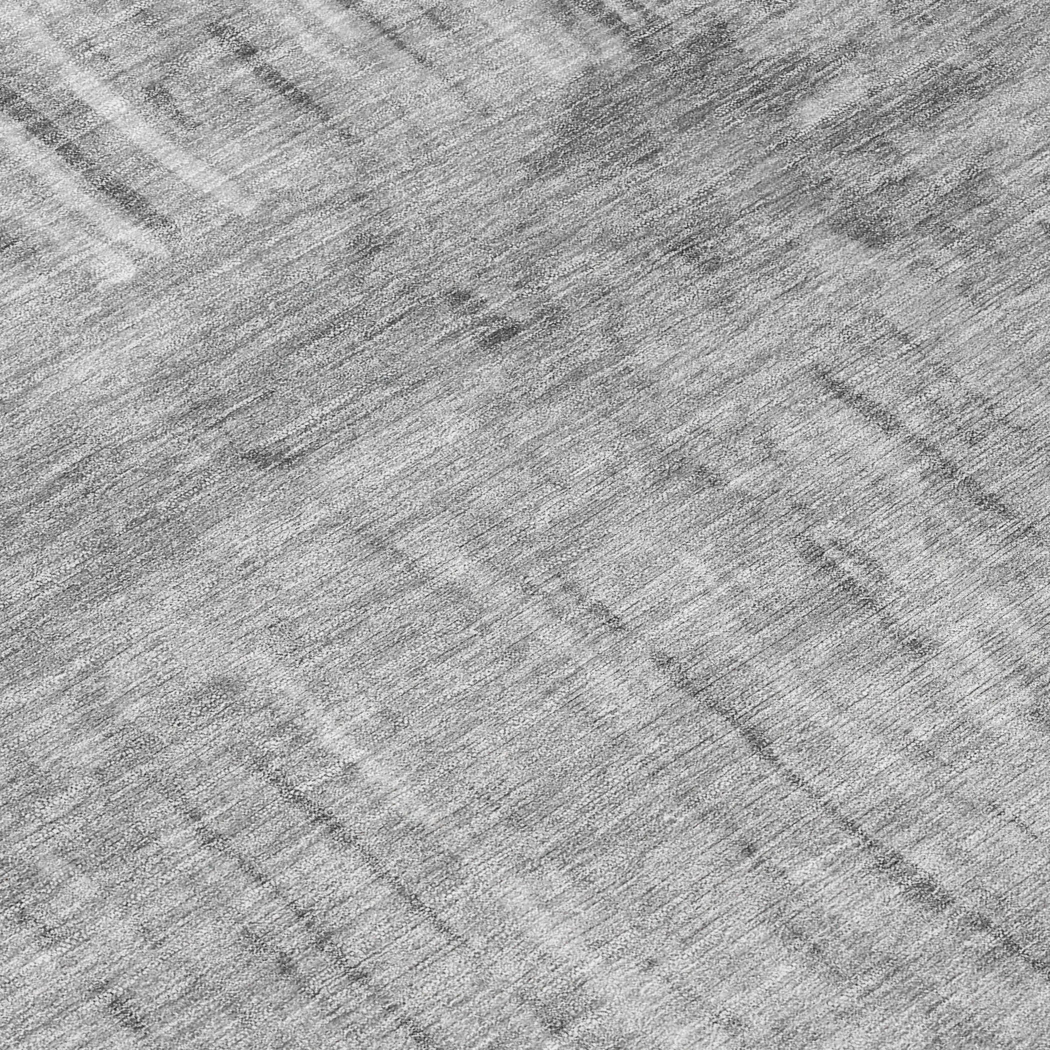 3' X 5' Gray And Silver Abstract Washable Indoor Outdoor Area Rug Homeroots Outdoor