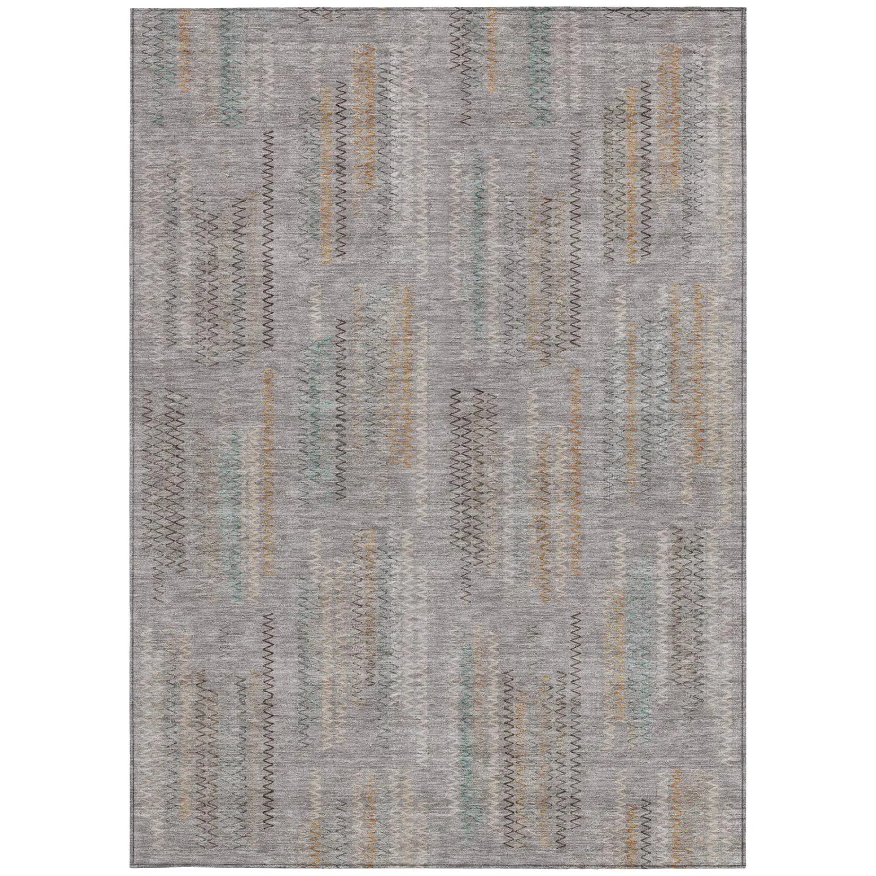 3' X 5' Gray And Silver Abstract Washable Indoor Outdoor Area Rug Homeroots Outdoor