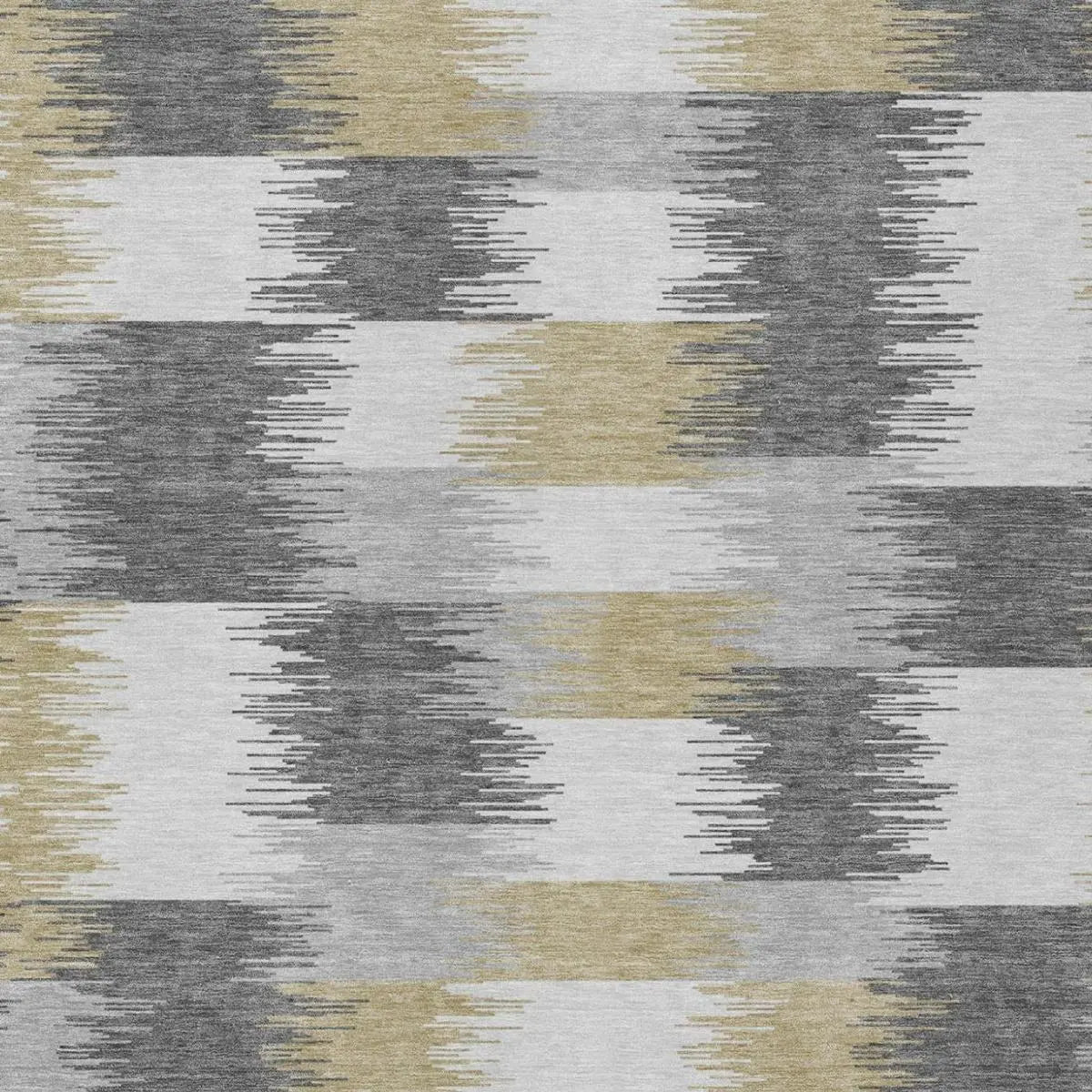 3' X 5' Gray And Silver Geometric Washable Indoor Outdoor Area Rug Homeroots Outdoor