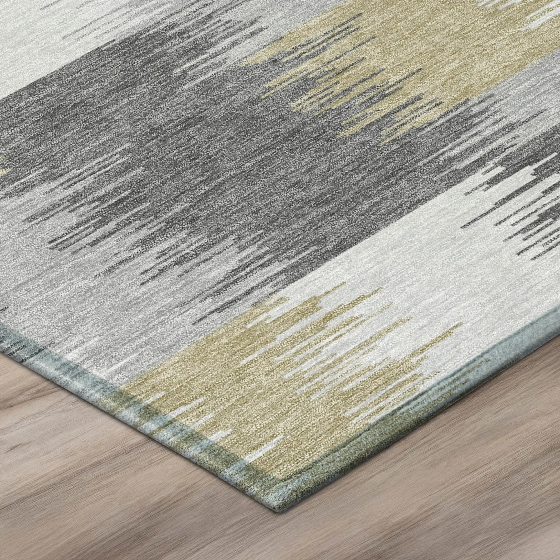 3' X 5' Gray And Silver Geometric Washable Indoor Outdoor Area Rug Homeroots Outdoor