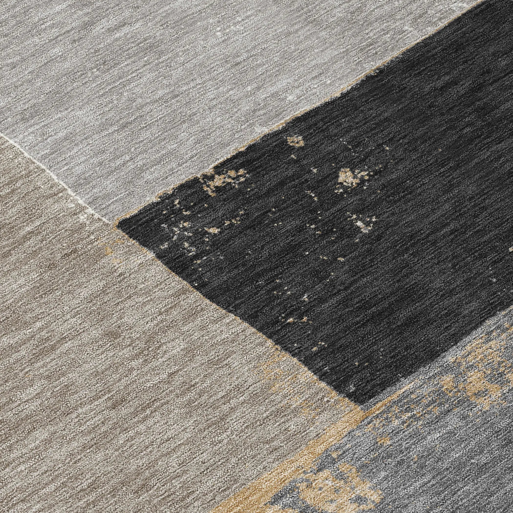 3' X 5' Gray And Silver Geometric Washable Indoor Outdoor Area Rug Homeroots Outdoor