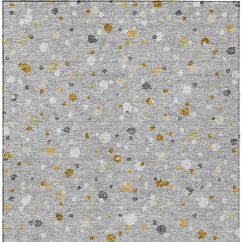 3' X 5' Gray And Silver Geometric Washable Indoor Outdoor Area Rug Homeroots Outdoor