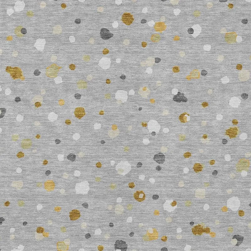 3' X 5' Gray And Silver Geometric Washable Indoor Outdoor Area Rug Homeroots Outdoor