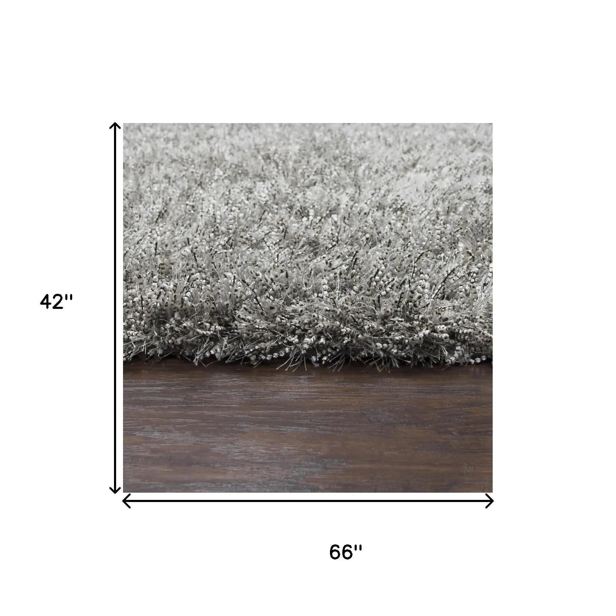 3' X 5' Gray And Silver Hand Tufted Area Rug Homeroots Home Decor