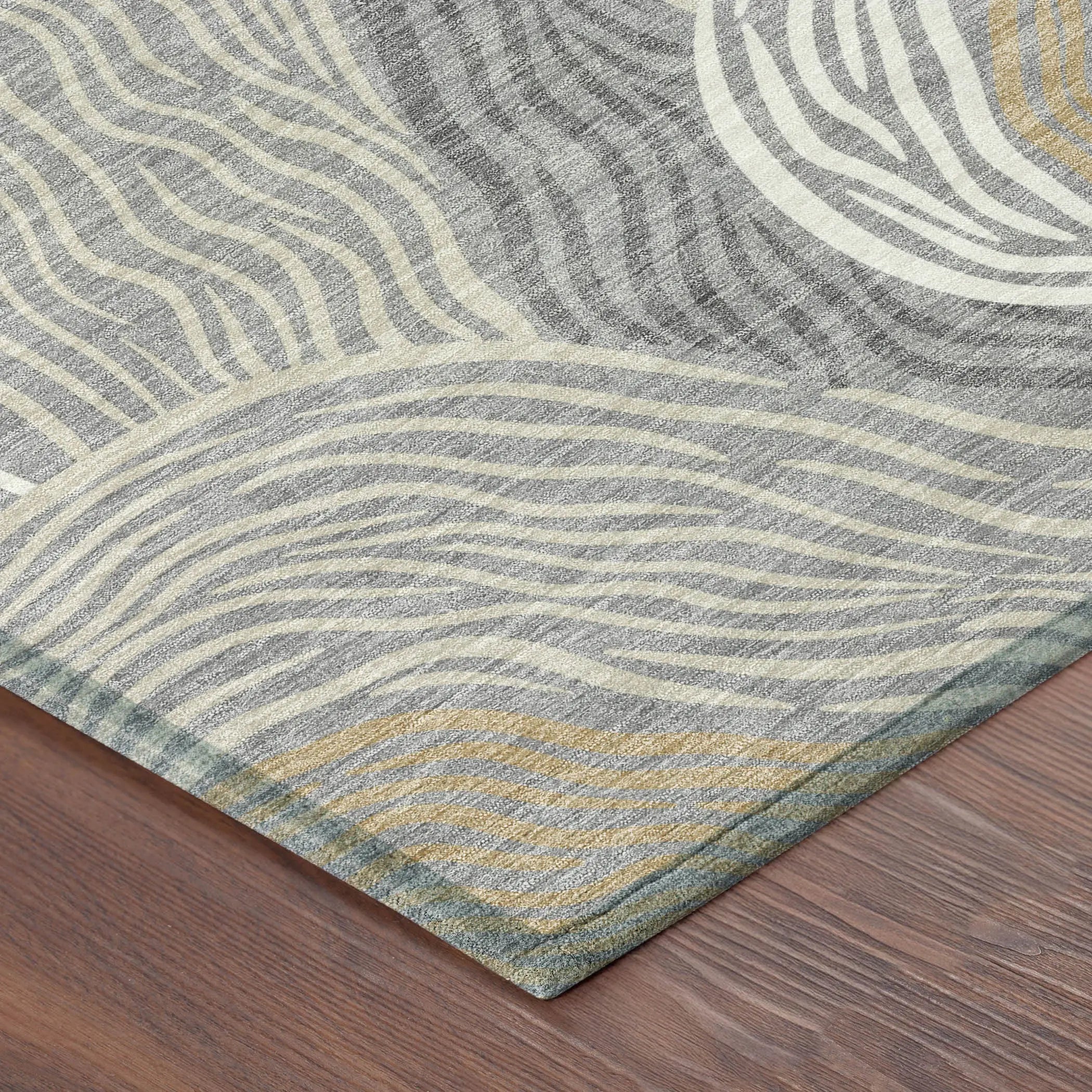 3' X 5' Gray And Silver Ikat Washable Indoor Outdoor Area Rug Homeroots Outdoor