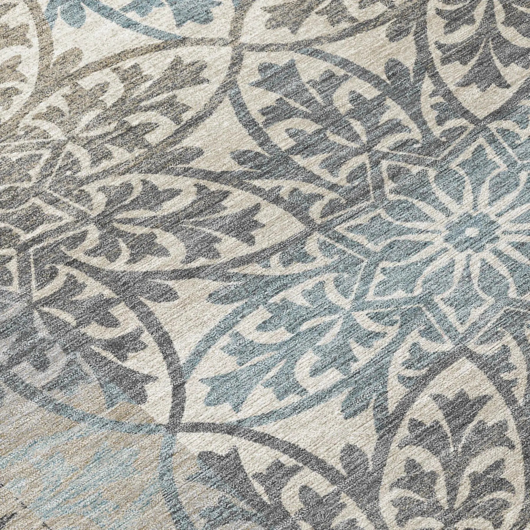 3' X 5' Gray And Silver Oriental Washable Indoor Outdoor Area Rug Homeroots Outdoor