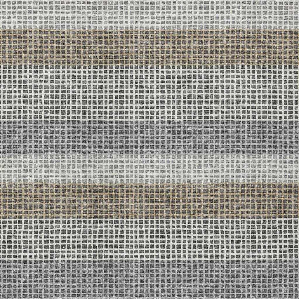 3' X 5' Gray And Silver Striped Washable Indoor Outdoor Area Rug Homeroots Outdoor