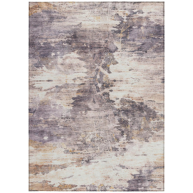 3' X 5' Gray And Tan Abstract Washable Indoor Outdoor Area Rug Homeroots Outdoor