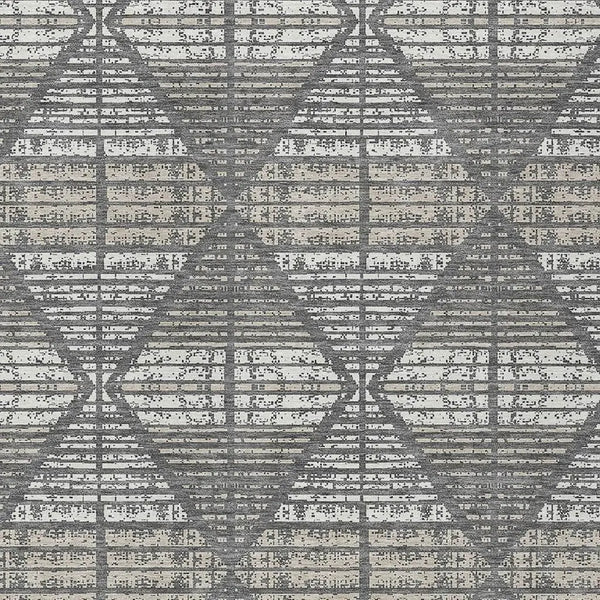 3' X 5' Gray And Taupe Geometric Washable Indoor Outdoor Area Rug Homeroots Outdoor