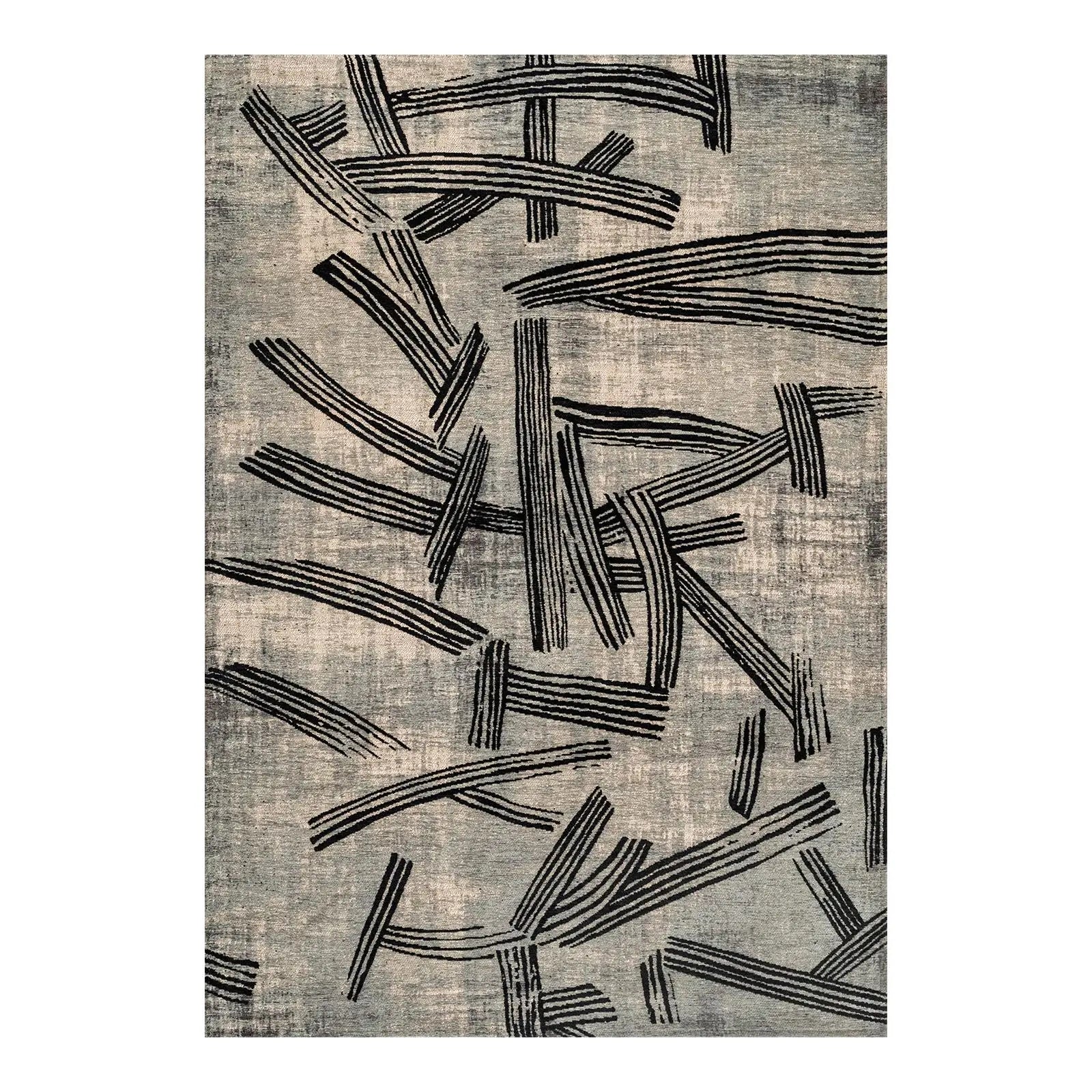3' X 5' Gray And White Abstract Washable Area Rug With UV Protection Homeroots Home Decor