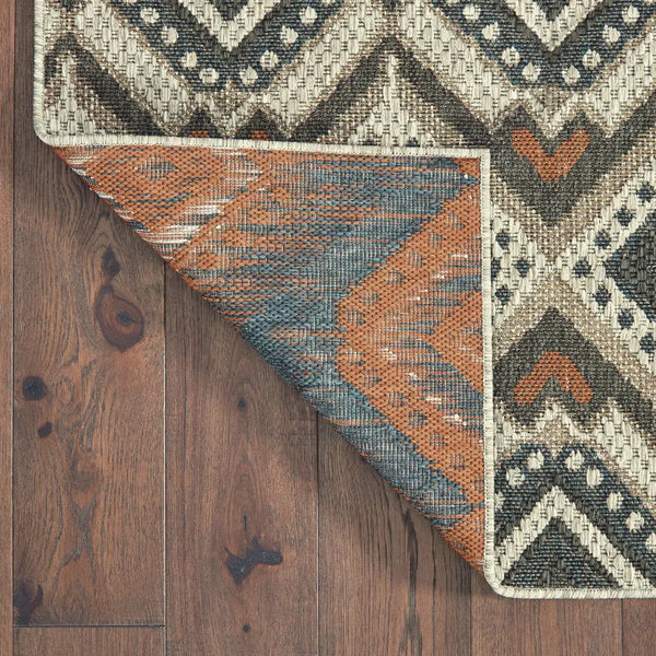 3' X 5' Gray Geometric Stain Resistant Indoor Outdoor Area Rug Homeroots Outdoor