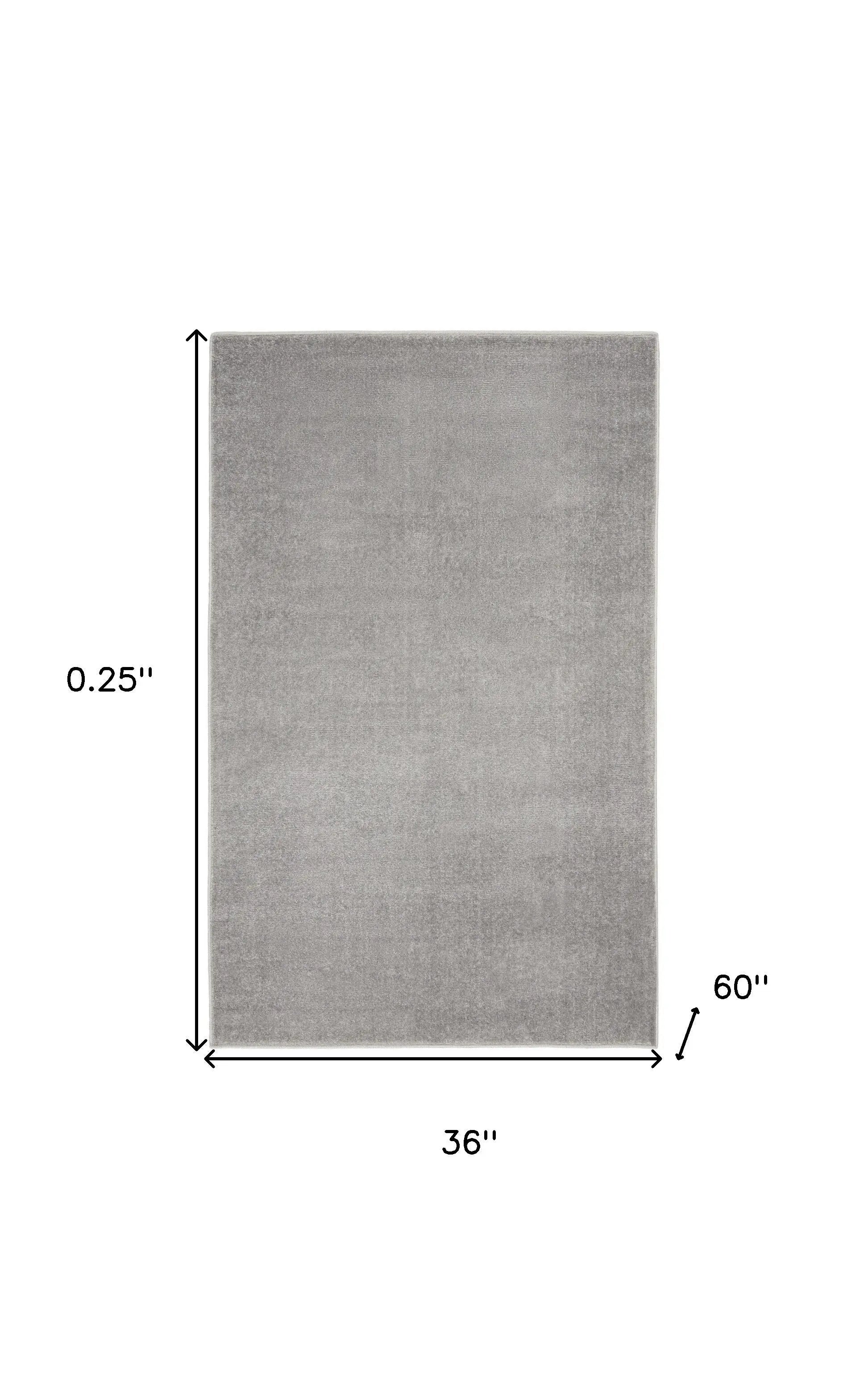 3' X 5' Gray Indoor Outdoor Area Rug - GreatEagleInc