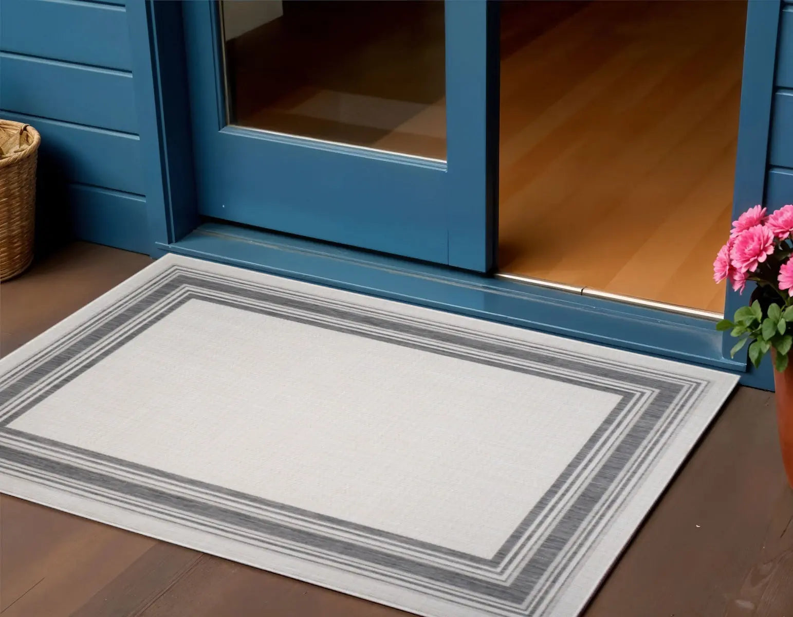 3' X 5' Gray Indoor Outdoor Area Rug Homeroots Outdoor