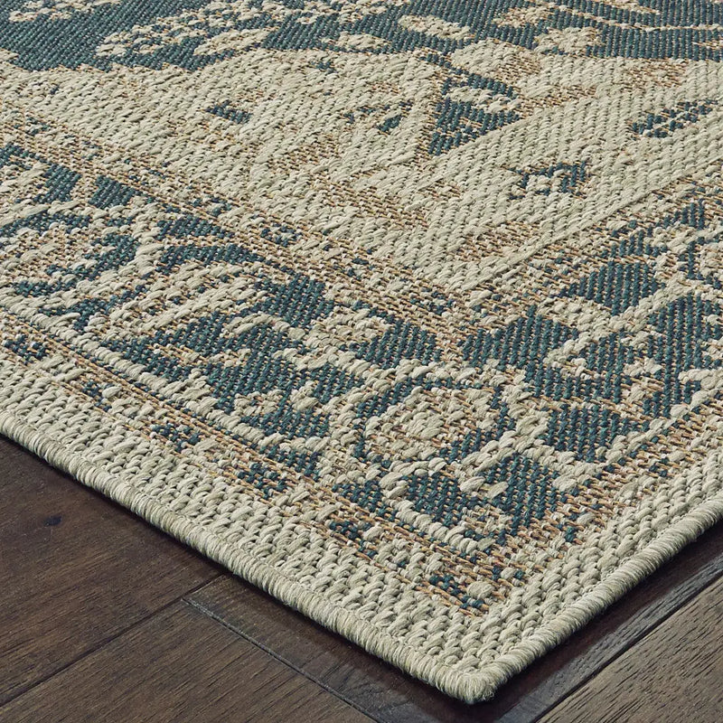 3' X 5' Gray Oriental Stain Resistant Indoor Outdoor Area Rug Homeroots Outdoor