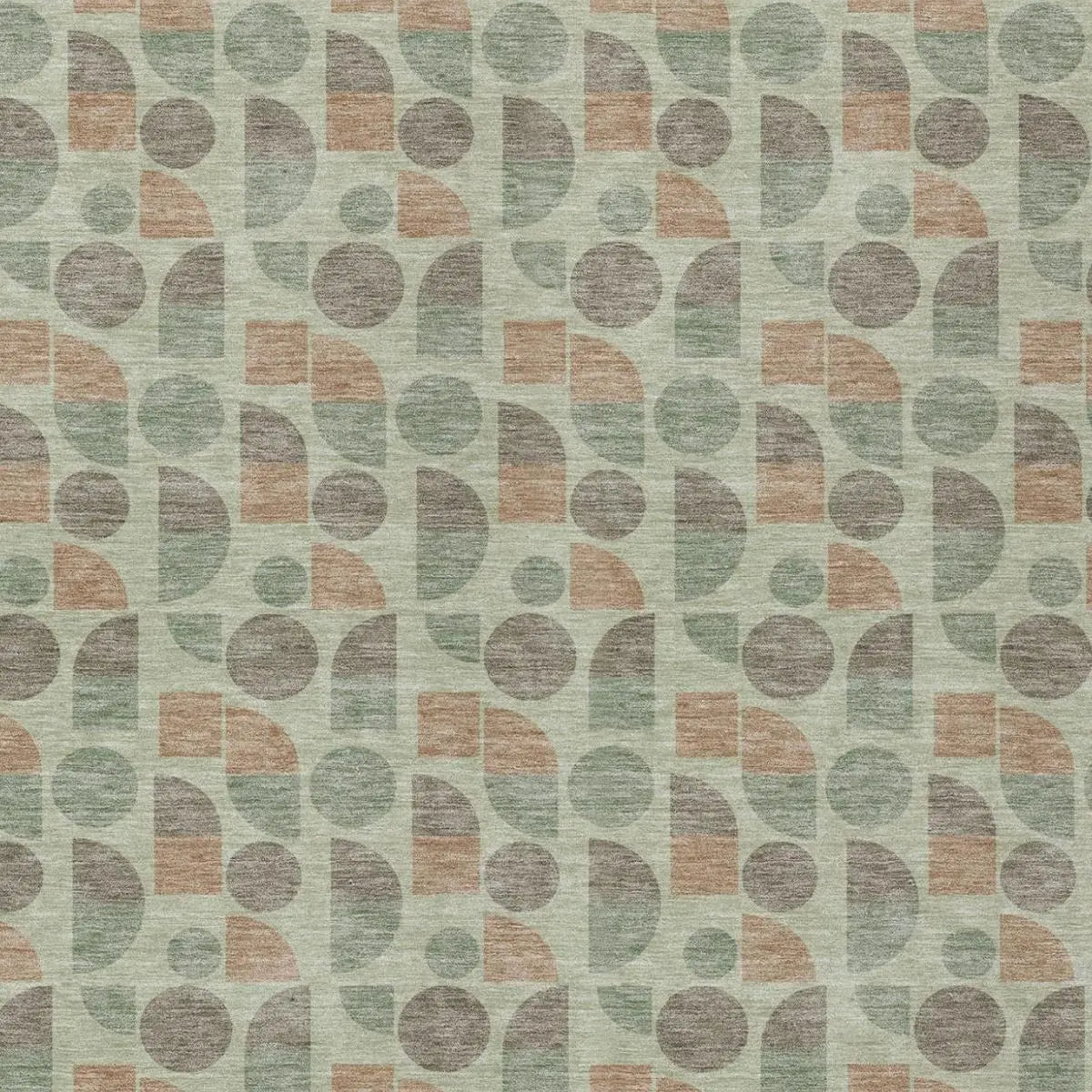 3' X 5' Green And Beige Geometric Washable Indoor Outdoor Area Rug Homeroots Outdoor