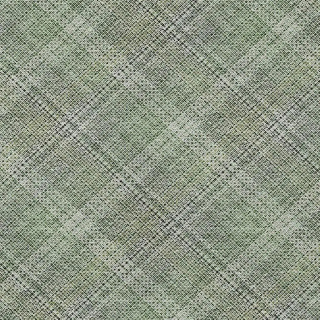 3' X 5' Green And Beige Plaid Washable Indoor Outdoor Area Rug Homeroots Outdoor