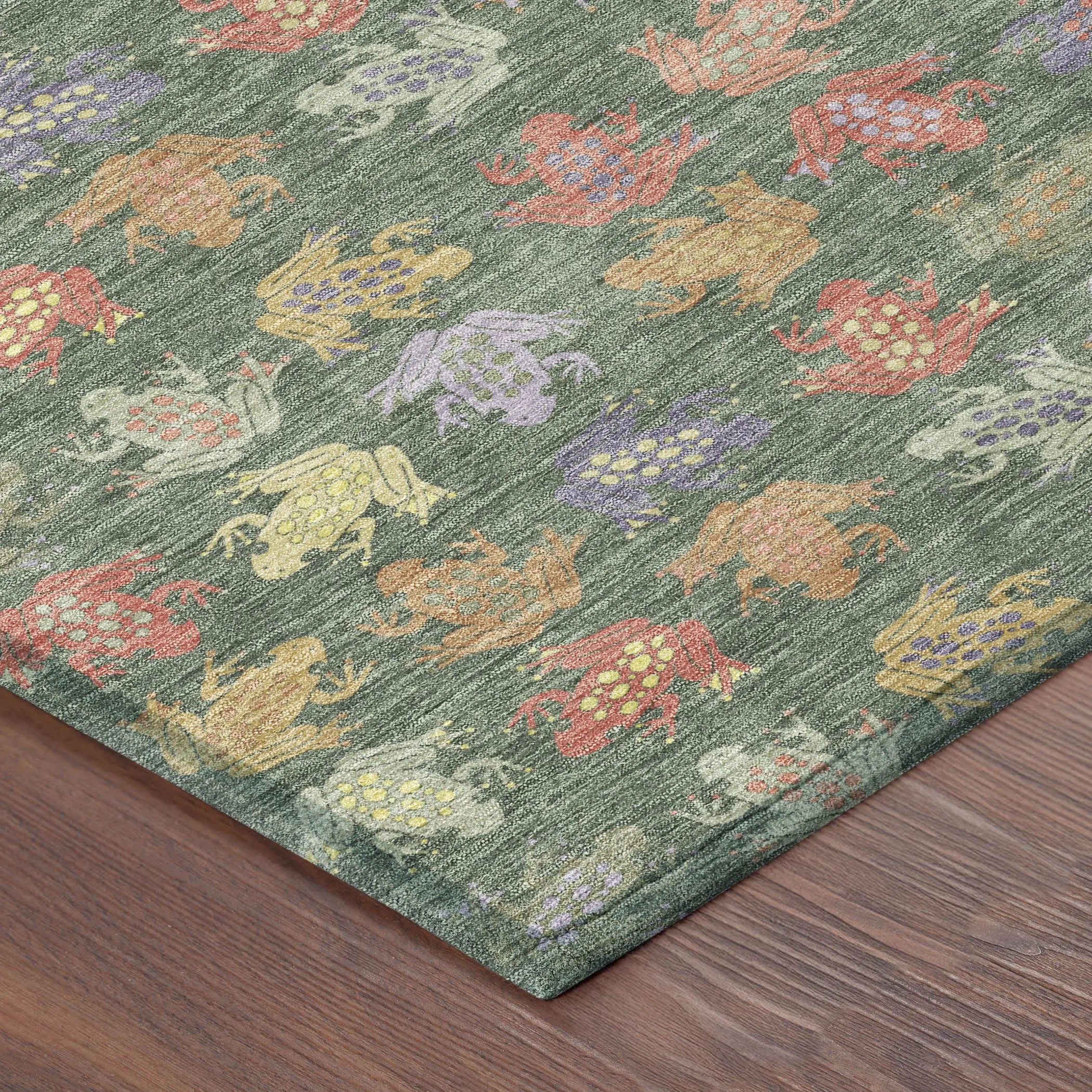 3' X 5' Green And Brown Geometric Washable Indoor Outdoor Area Rug Homeroots Outdoor