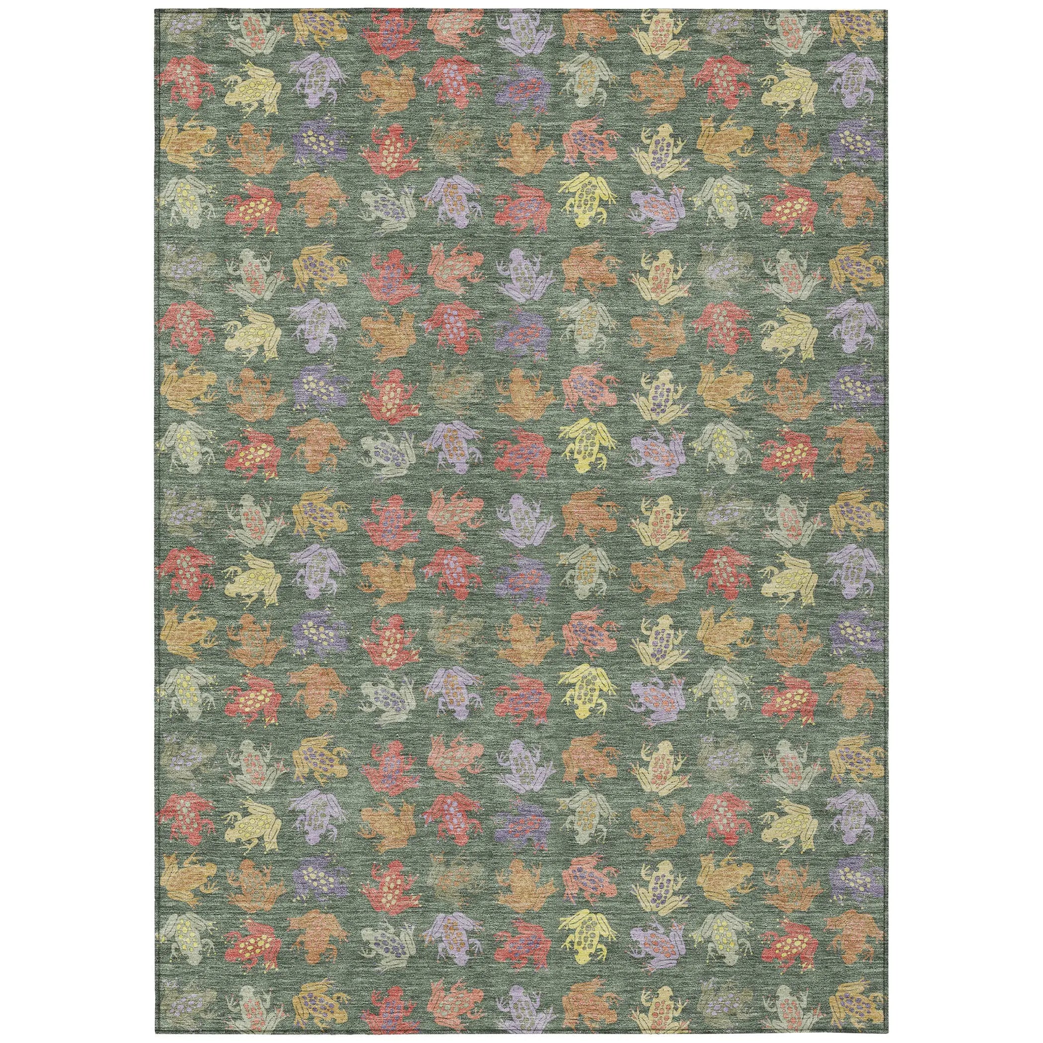 3' X 5' Green And Brown Geometric Washable Indoor Outdoor Area Rug Homeroots Outdoor