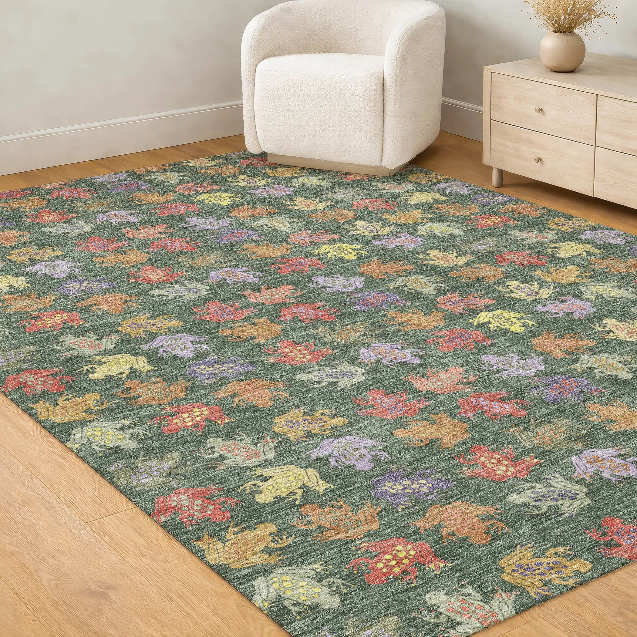 3' X 5' Green And Brown Geometric Washable Indoor Outdoor Area Rug Homeroots Outdoor