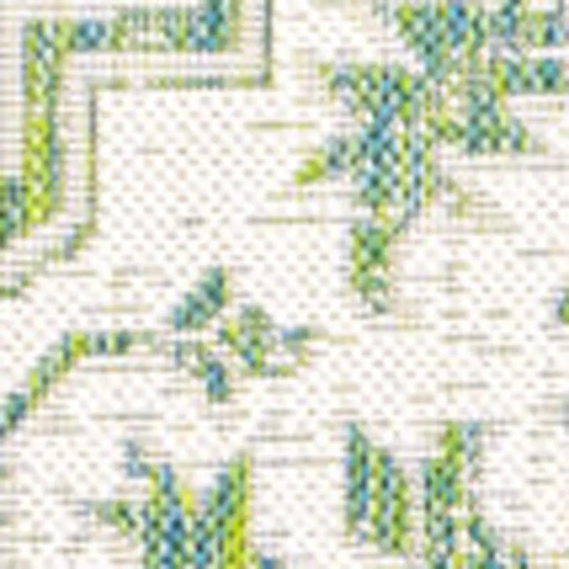 3' X 5' Green And Cream Medallion Indoor Outdoor Area Rug Homeroots Outdoor