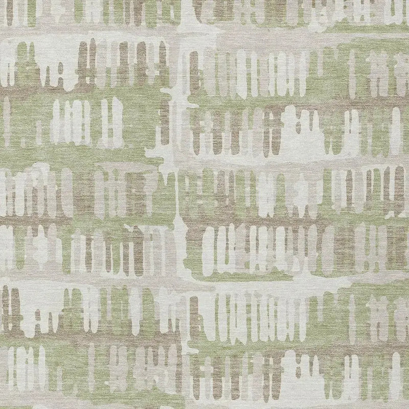 3' X 5' Green And Denim Blue Abstract Washable Indoor Outdoor Area Rug Homeroots Outdoor