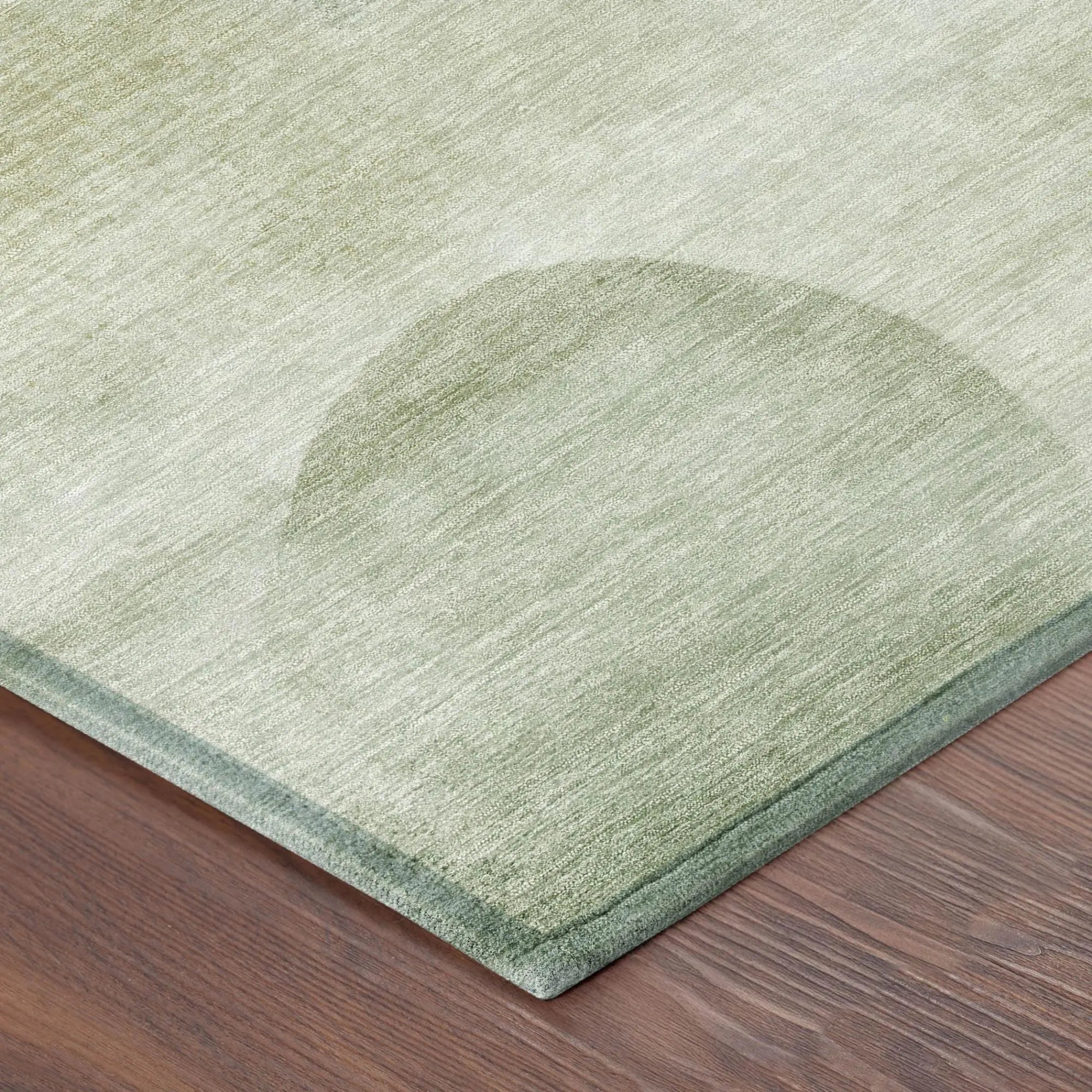 3' X 5' Green And Ivory Geometric Washable Indoor Outdoor Area Rug Homeroots Outdoor