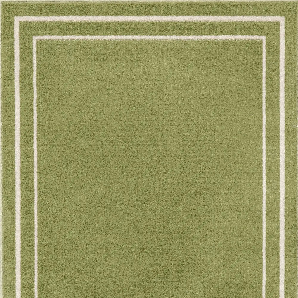 3' X 5' Green And Ivory Indoor Outdoor Area Rug Homeroots Outdoor