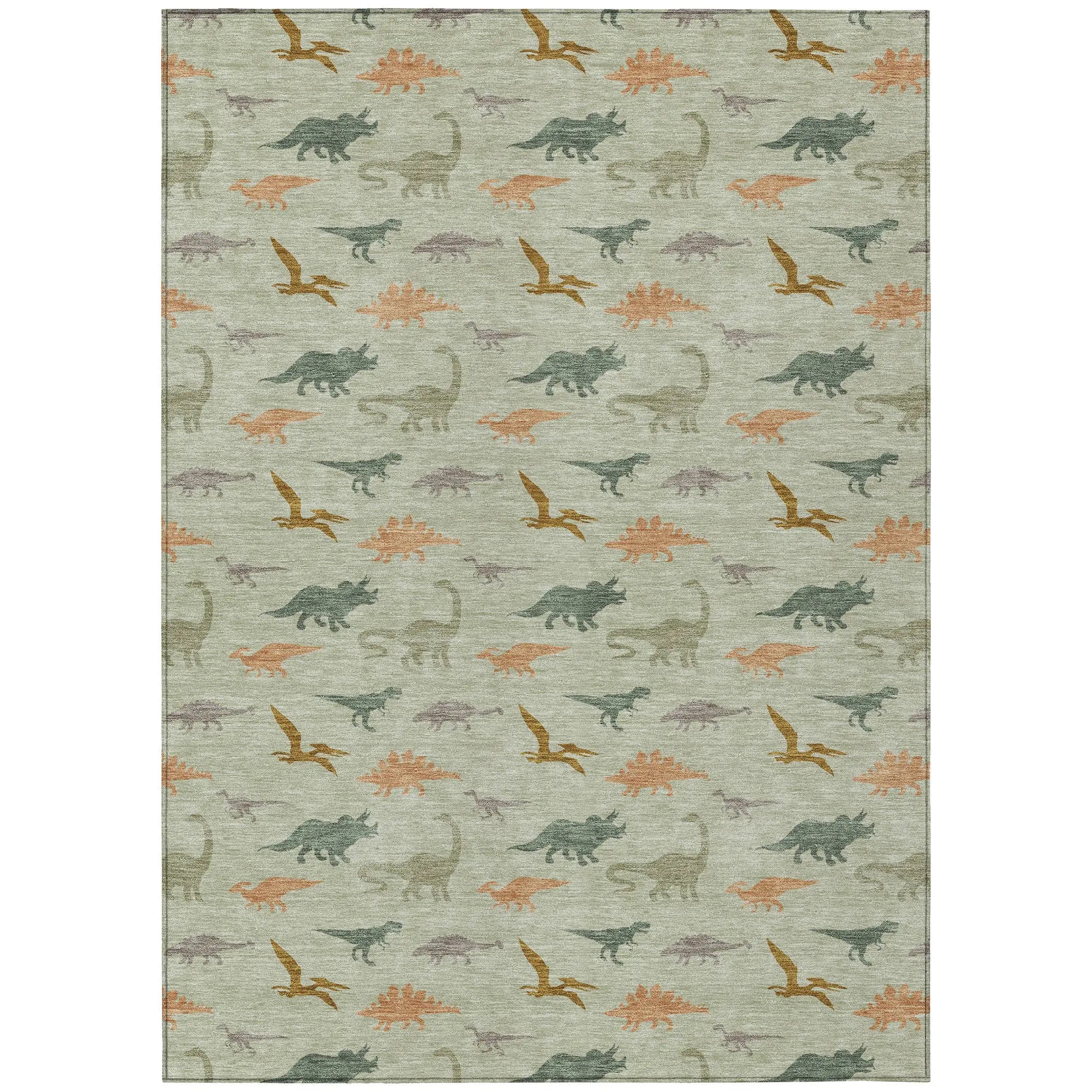 3' X 5' Green And Khaki Geometric Washable Indoor Outdoor Area Rug Homeroots Outdoor