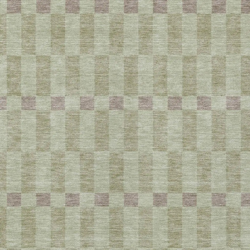 3' X 5' Green And Khaki Geometric Washable Indoor Outdoor Area Rug Homeroots Outdoor