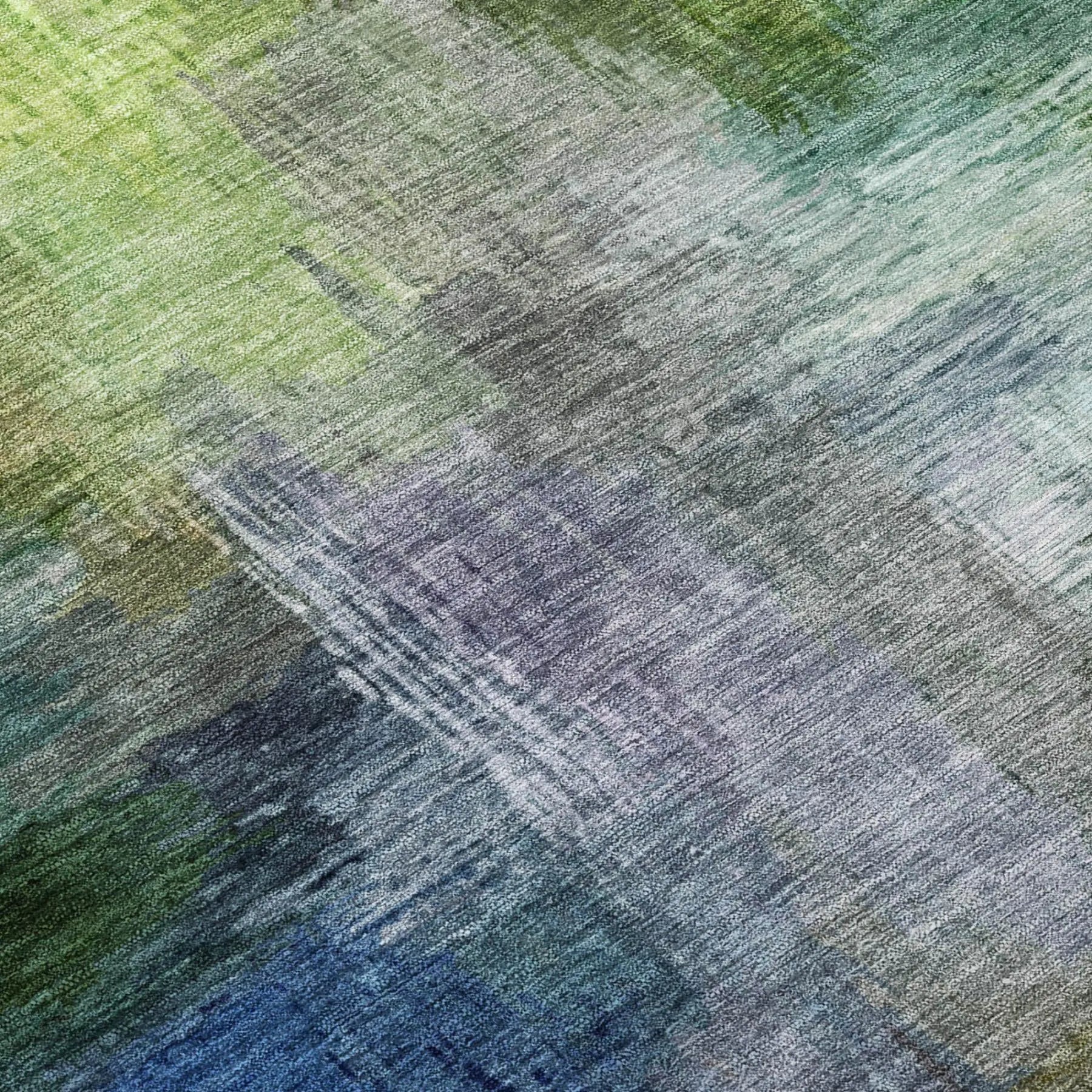3' X 5' Green And Lime Green Abstract Washable Indoor Outdoor Area Rug Homeroots Outdoor